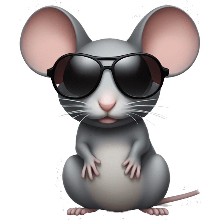 mice with dark non seethe sunglasses emoji