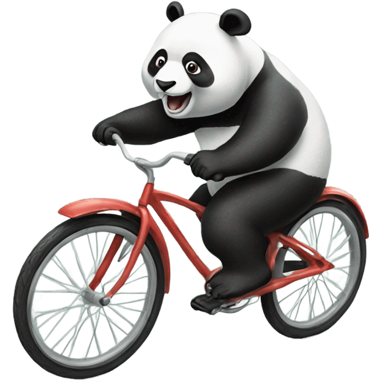 Panda riding a bike emoji