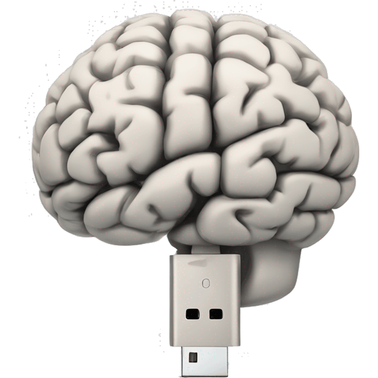 Brain with USB ports emoji