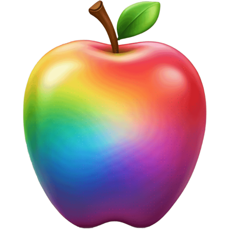 Rainbow apple emoji