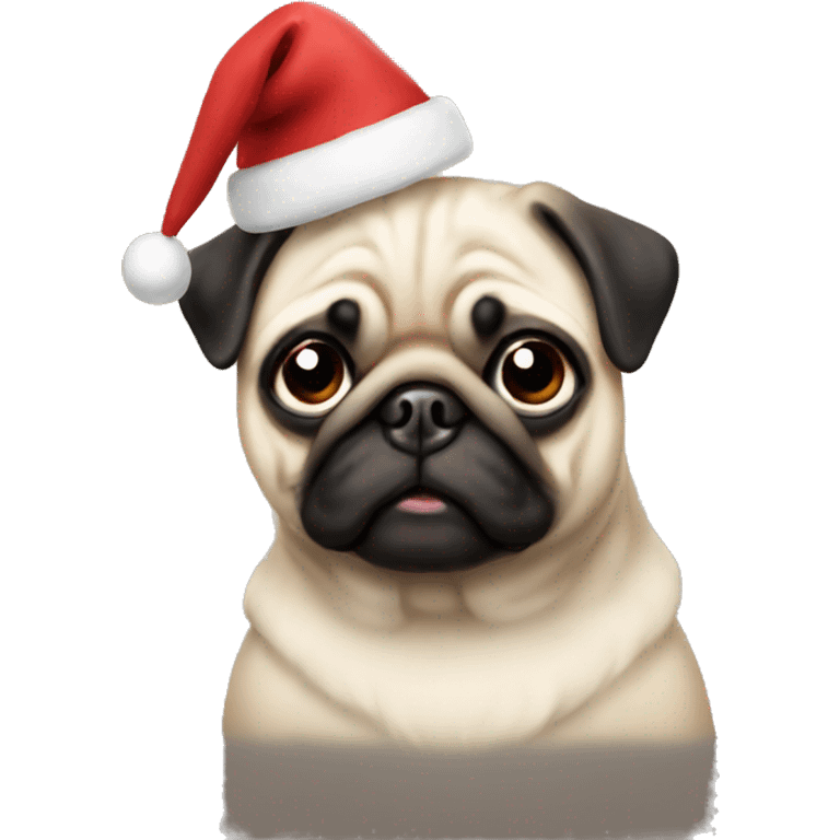 Christmas pug  emoji