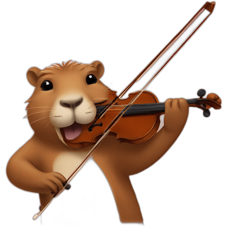 capybara playing violin emoji