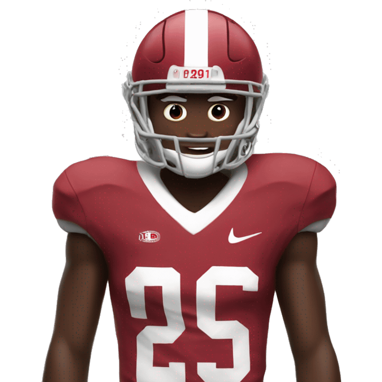 alabama football player in end zone emoji