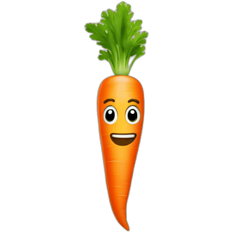 bright carrot with a star wake emoji