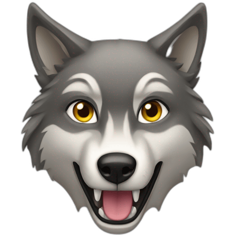 Female wolf  emoji