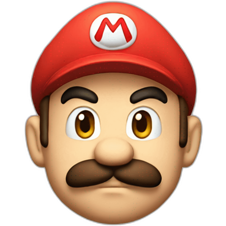 Mario thinking face emoji