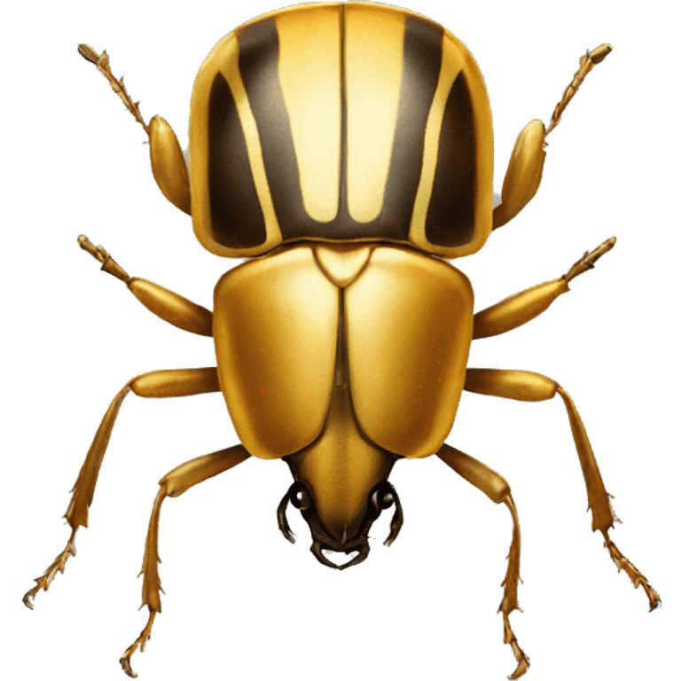 Golden beetle bug emoji