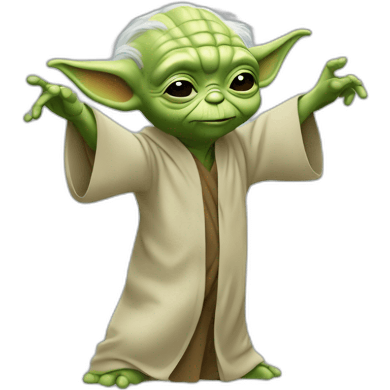 Yoda qui fait un dab emoji