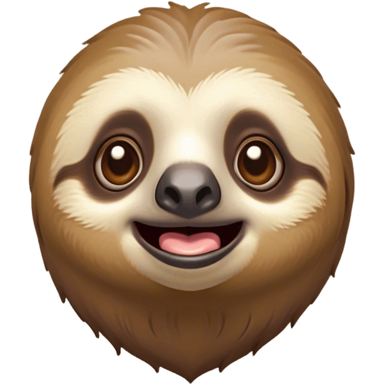 Cinematic Comical Sloth Portrait Emoji, Head tilted dramatically with an exaggeratedly shocked expression, featuring a slow, adorably sluggish form with wide, comically expressive eyes full of humorous disbelief, Simplified yet hilariously expressive features, highly detailed, glowing with a slightly sassy, lazy glow, high shine, dramatic yet playful, stylized with an air of quirky, unhurried attitude, soft glowing outline, capturing the essence of a meme-worthy sloth that looks ready to side-eye its way into viral fame! emoji