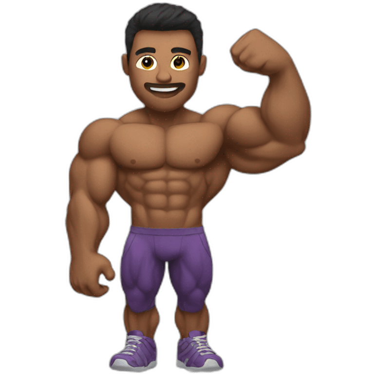 muscular life like bro holding phone emoji