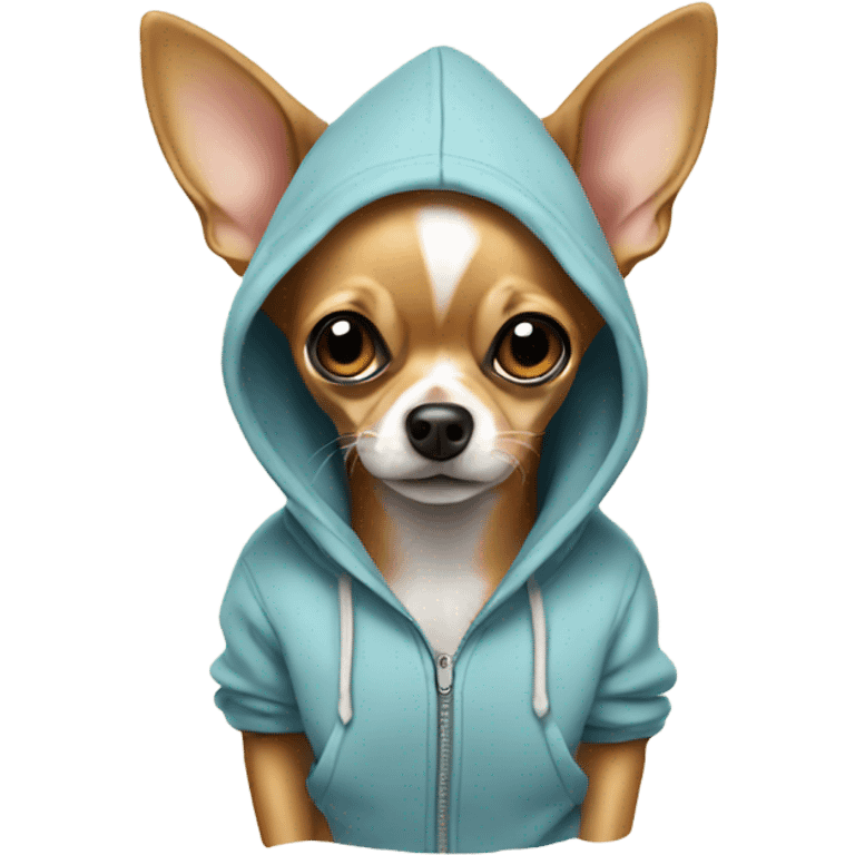 Chihuahua wearing a hoodie emoji