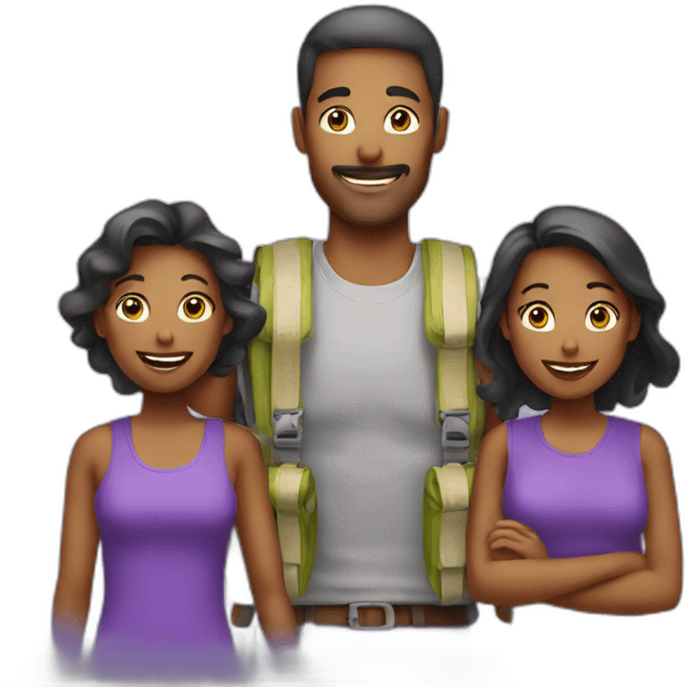 family vacation purple icon emoji