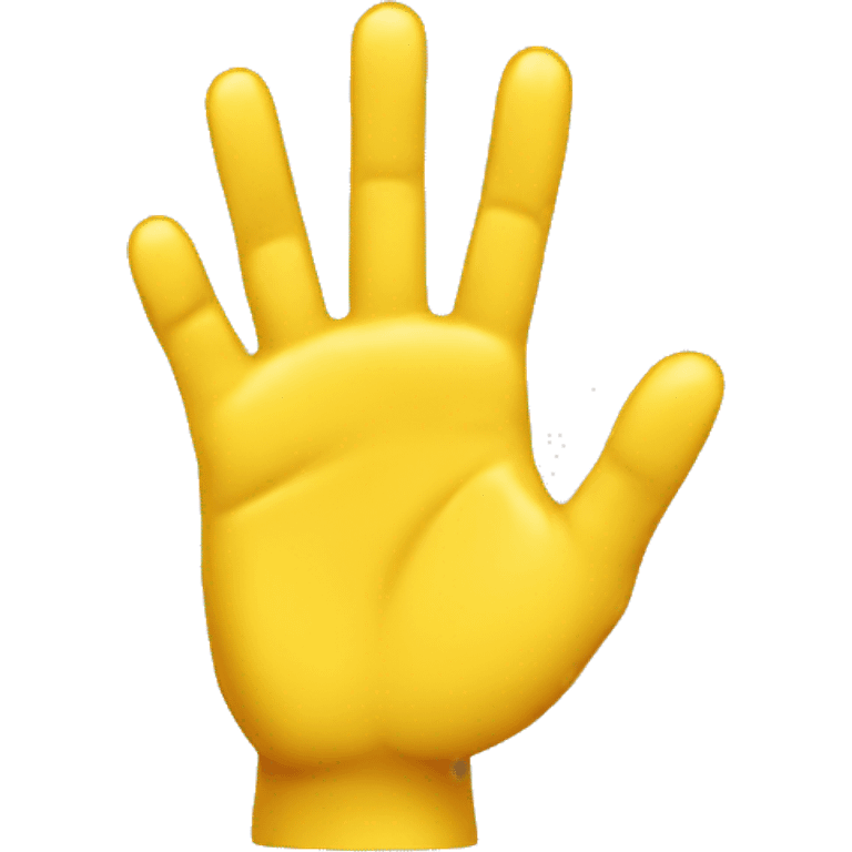 yellow hand with 8 finger emoji