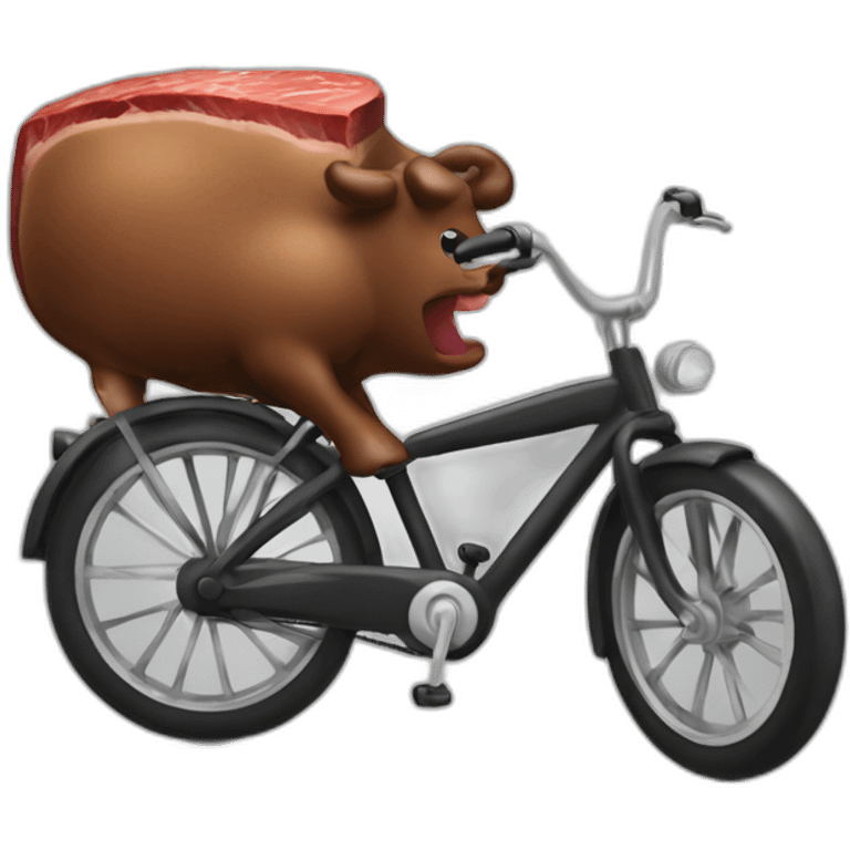 steak on a bike emoji