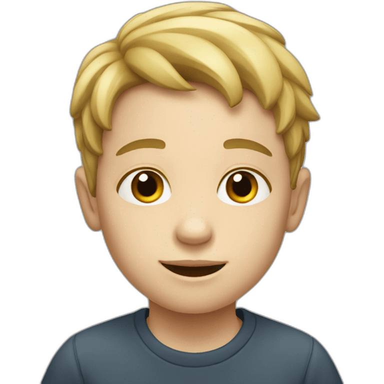 A white male child  emoji