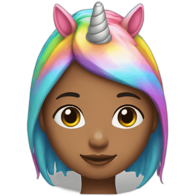 Girl-with-raibow-unicorn-hat emoji