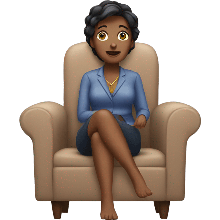 woman sitting on a chair emoji