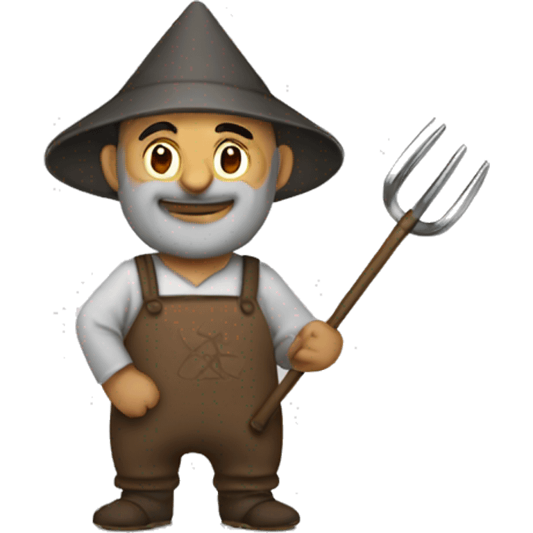 Turkish villager with a pitchfork emoji