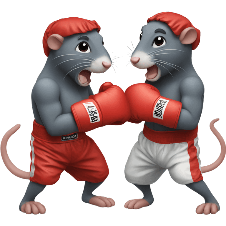 2 rats boxing emoji