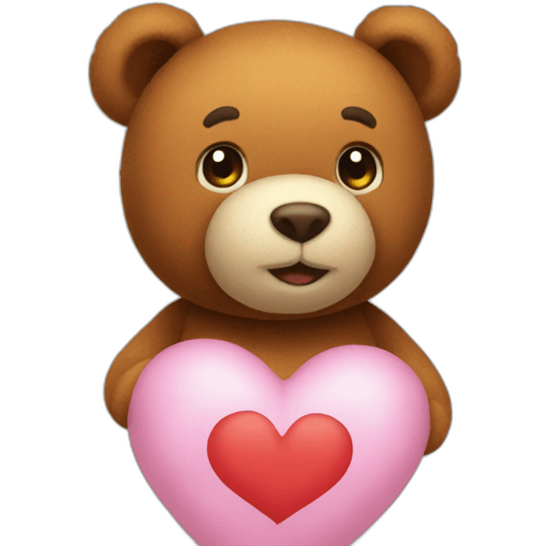 teddy saying I love you emoji