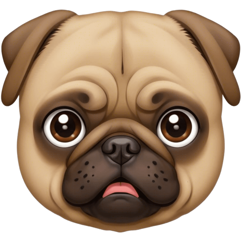 Guilty looking pug emoji