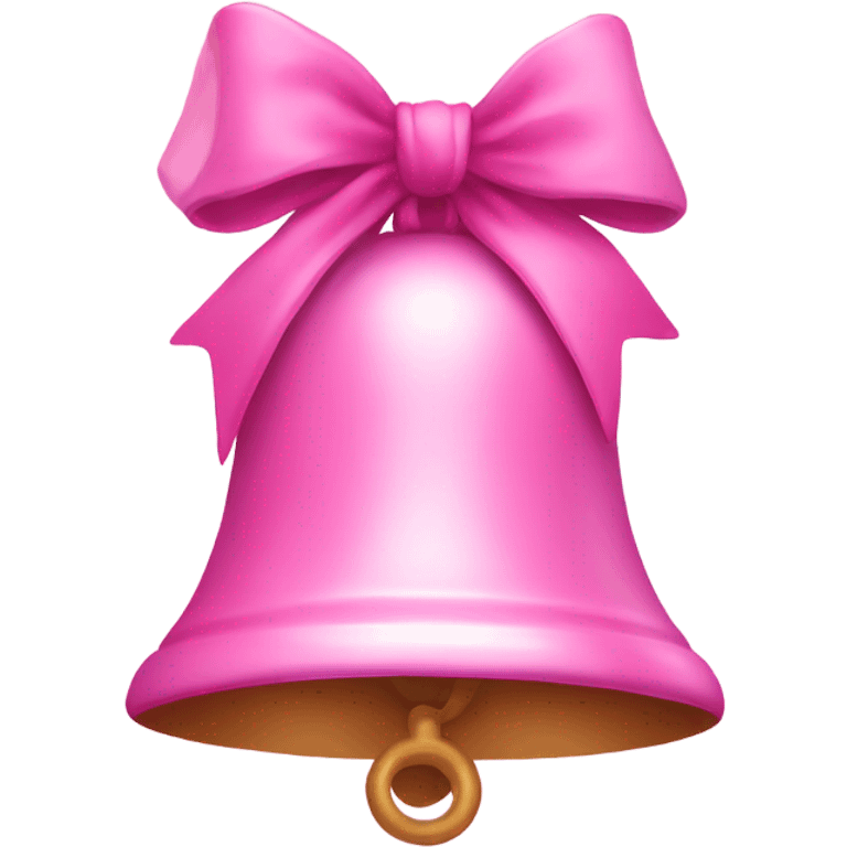 Pink bell with pink bow on top emoji