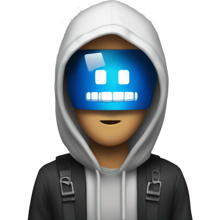 hacker in front of PC terminal emoji