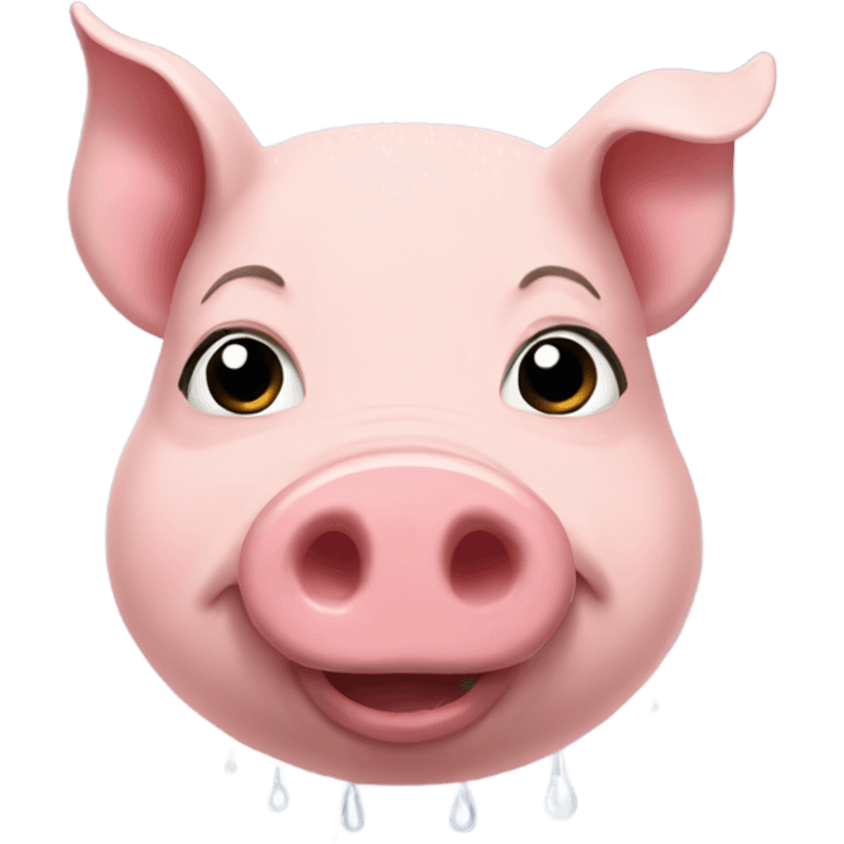 pig having a shower emoji