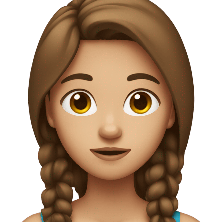 girl with brown hair emoji