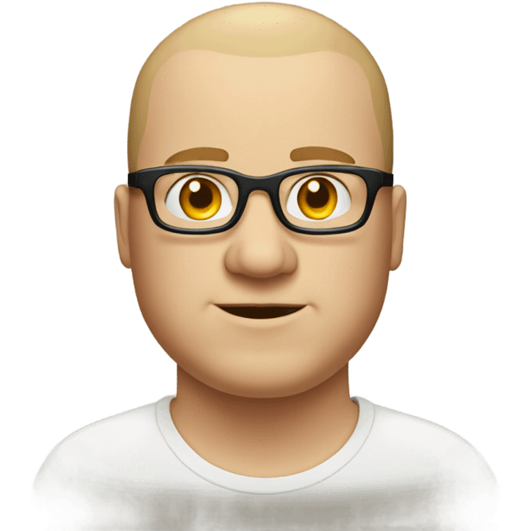 A fat white man with glasses and a buzz cut  emoji