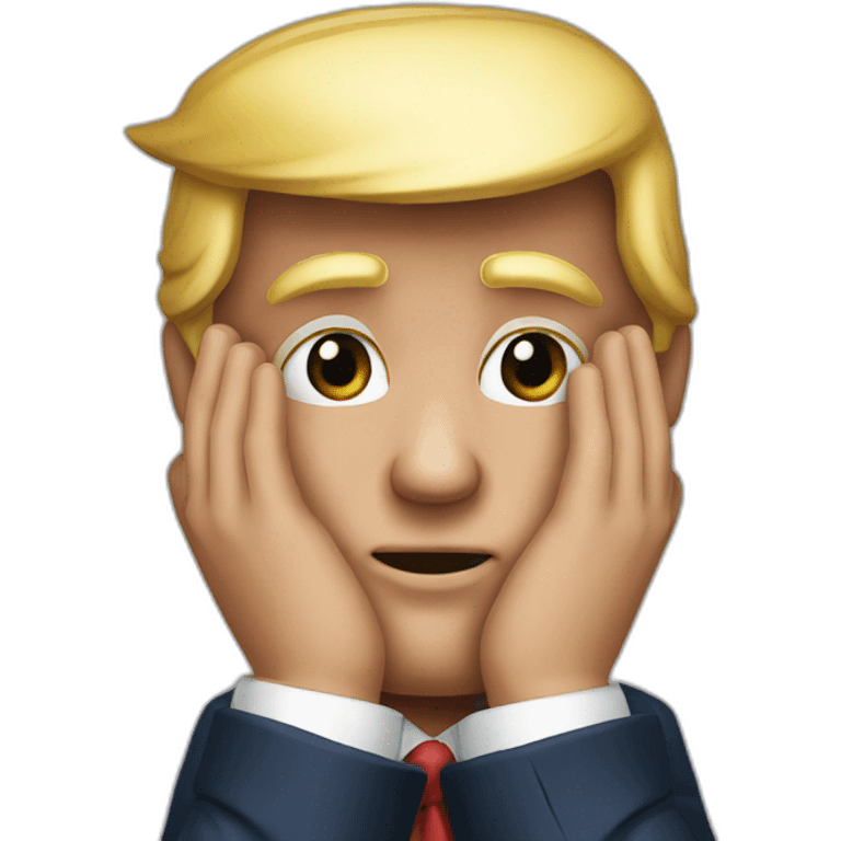 Trump shows small hands emoji