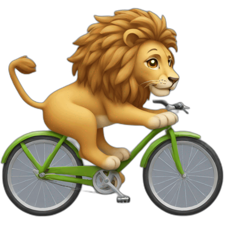 Lion on a bicycle emoji