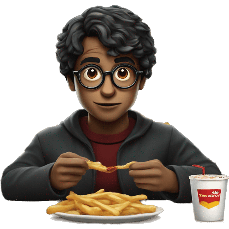 harry potter comiendo mcdonalds emoji