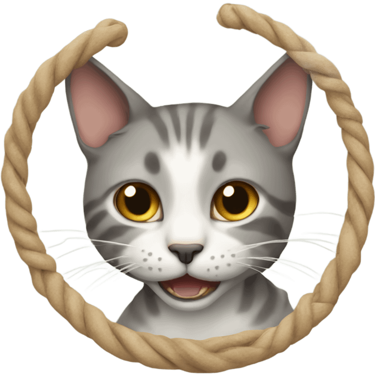 cat with a hoolahoop emoji