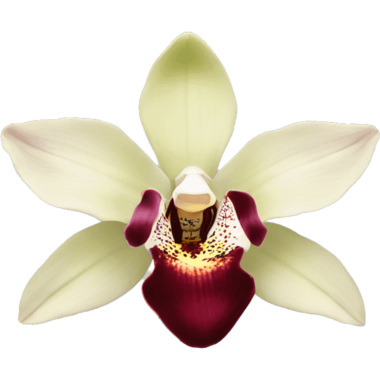 Cymbidium orchid flower emoji