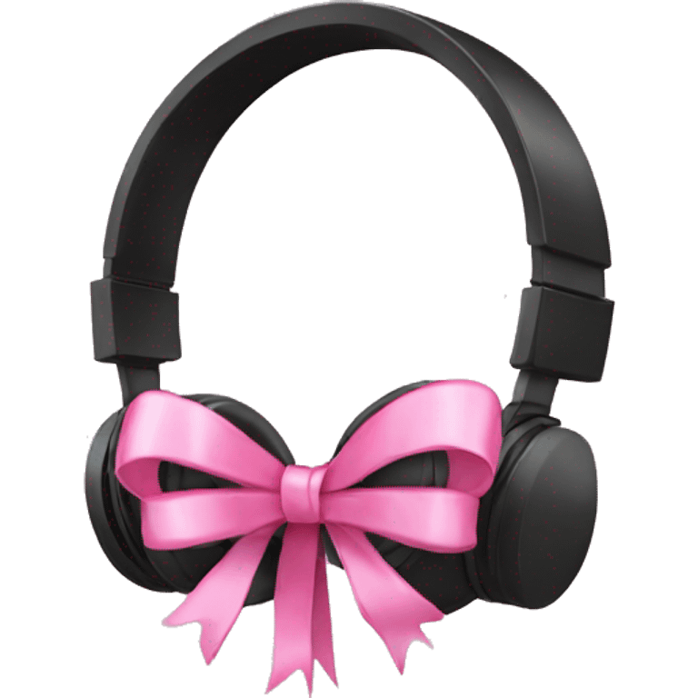 headphones with pink bows emoji