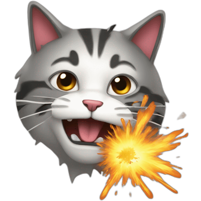 Exploding cat emoji