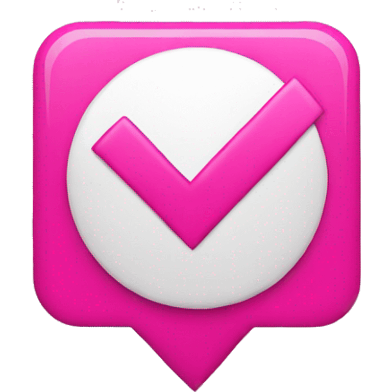 pink checkmark emoji