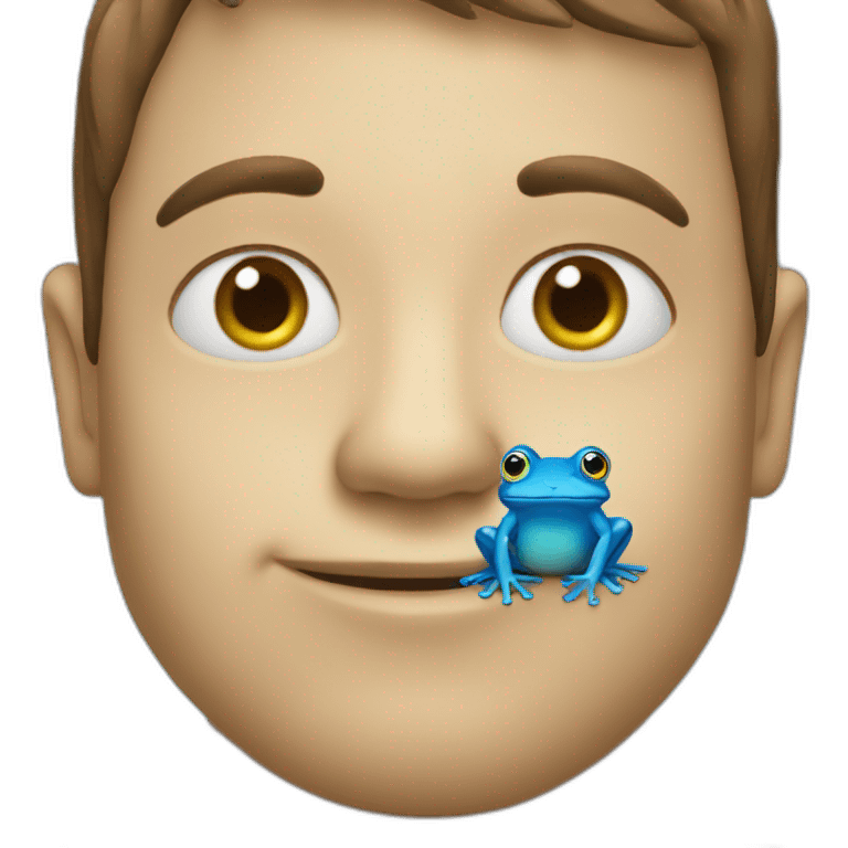 Blue frog emoji