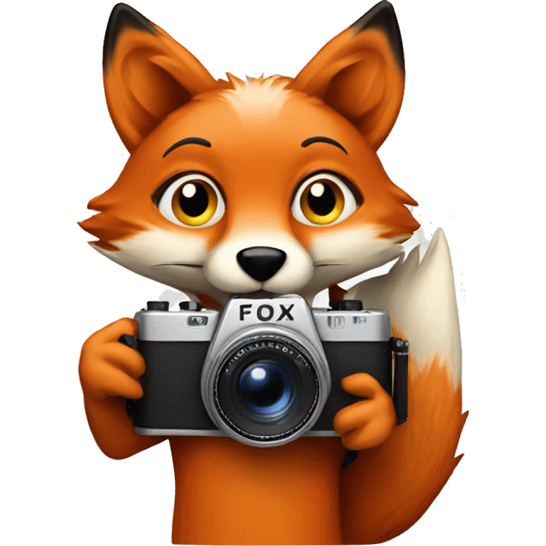 fox with film camera emoji