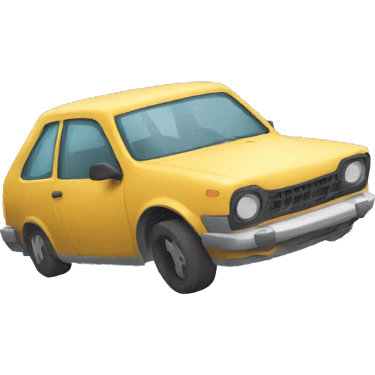 Broken windeshelid of a car emoji