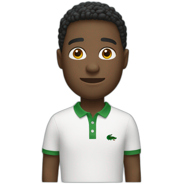 Black guy using lacoste emoji