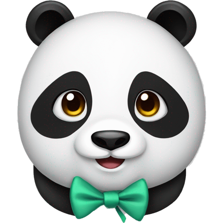 panda with a bow  emoji