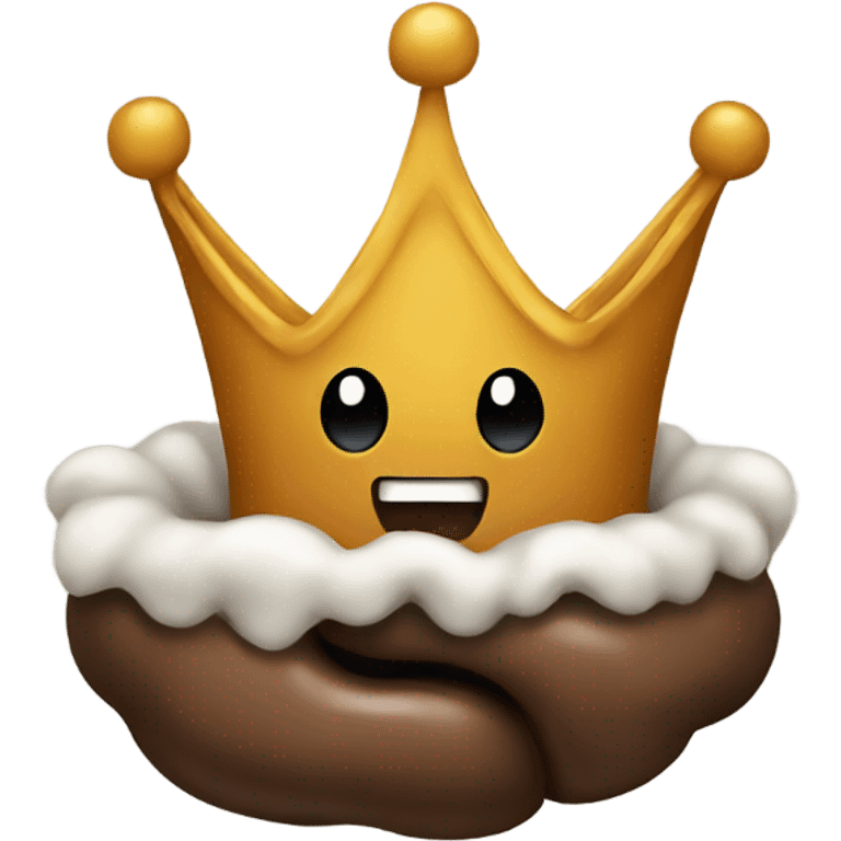 Poop with crown emoji