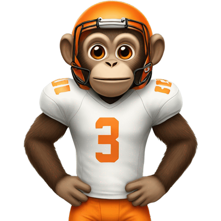 Monkey with an orange football jersey emoji