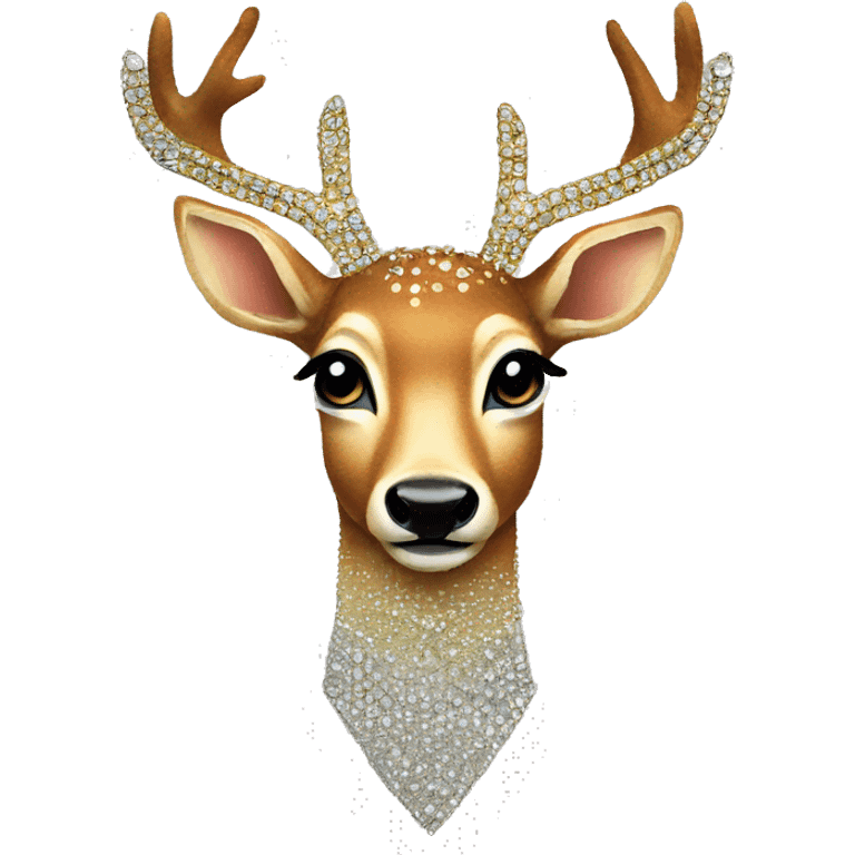 Deer in rhinestones emoji