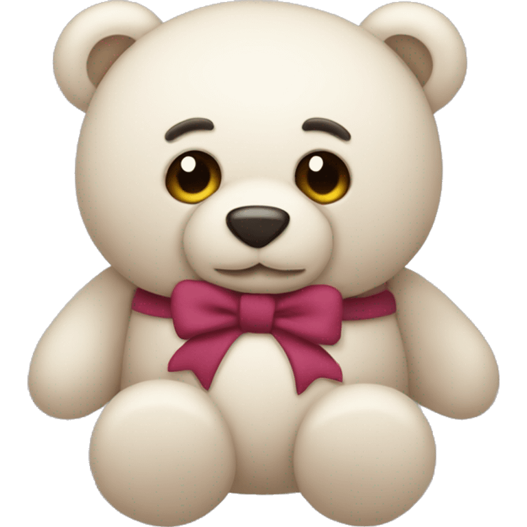 Un lazo roza en un oso de peluche  emoji