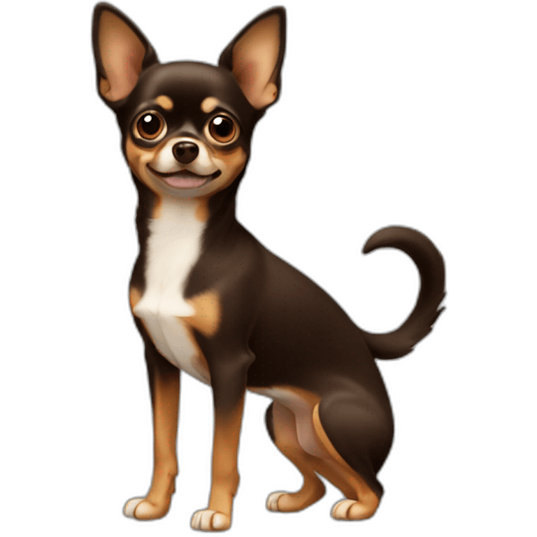 Medium dark Brown Chihuahu emoji