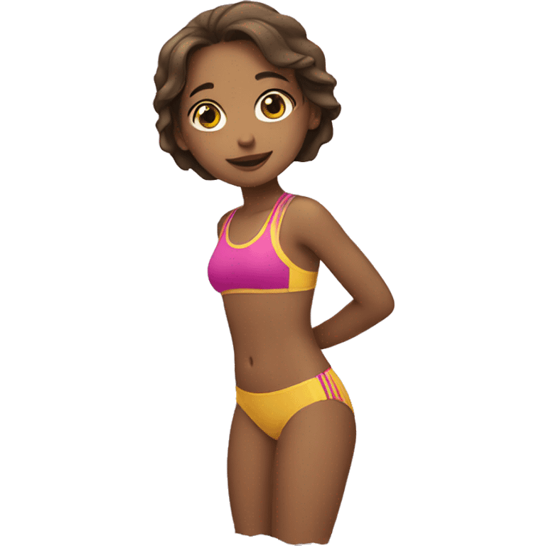 Niña en natación emoji