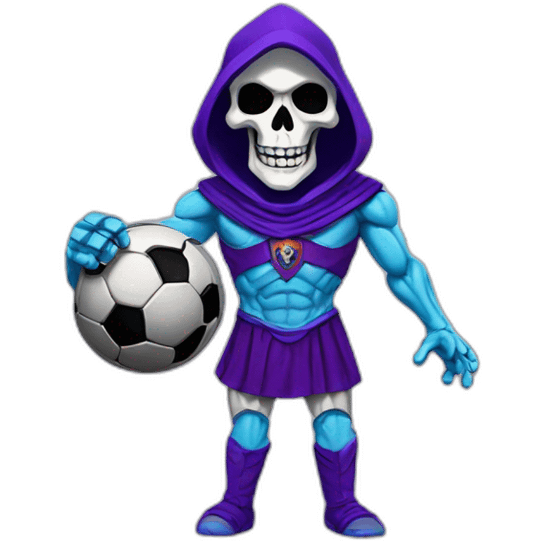 skeletor with argentinian soccer t-shirt emoji